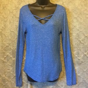 Long sleeve blue top
